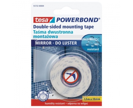 TAŚMA TESA POWERBOND MIRROR1,5M X 19MM TRANSPARENTNA
