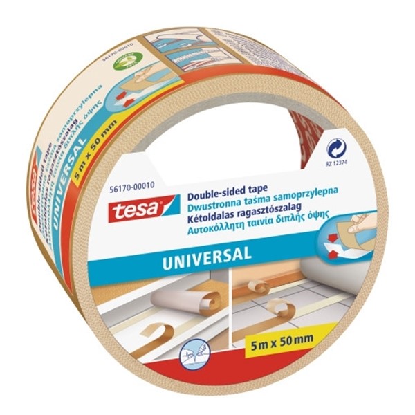 TAŚMA UNIWERSALNA TESA DWUSTRONNA 5M X50 MM TRANSPARENTNA