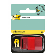 Zakładki indeksujące POST-IT® (680-1), PP, 25x43mm, 50 kart., czerwone