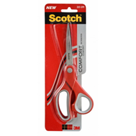 Nożyczki biurowe SCOTCH® (1428), ergonomiczne, 20,5cm, czerwono-szare