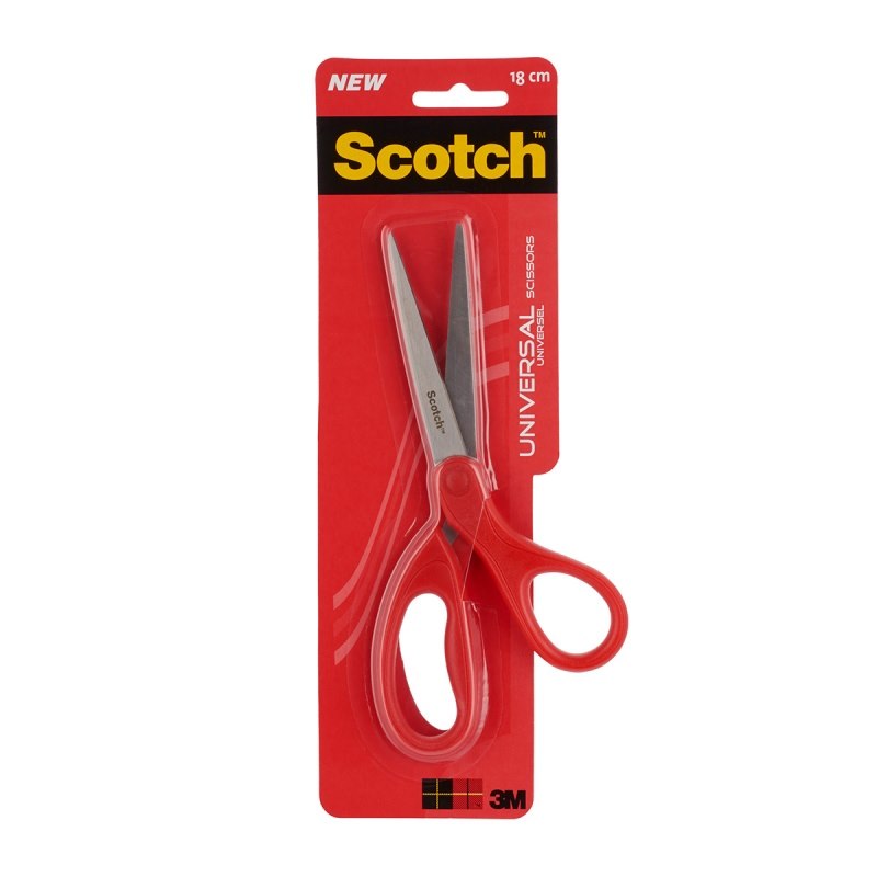 Nożyczki uniwersalne SCOTCH®, 18cm, czerwone