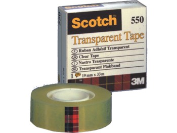 Taśma biurowa SCOTCH® (550), 19mm, 33m, w folii