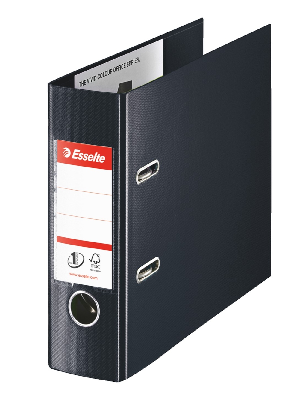Segregator Esselte No.1 bankowy Vivida, szer. 75 mm, czarny