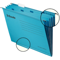 Teczki zawieszane z przekładkami Esselte Classic A4, niebieski