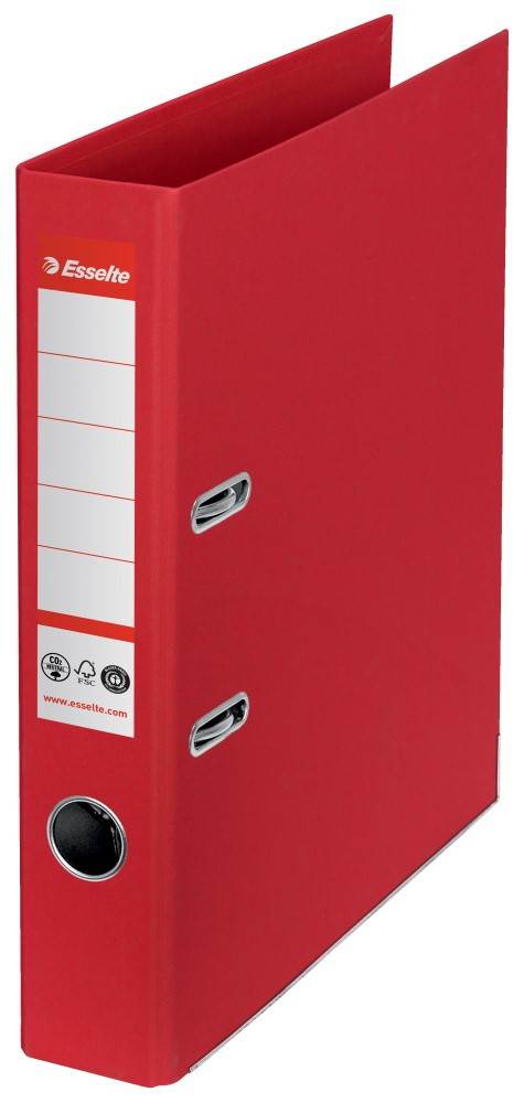 Segregator Esselte No.1 neutralny pod względem emisji CO2, A4, szer. 50 mm, czerwony