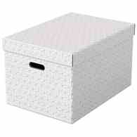 Pudełka domowe do przechowywania, rozmiar L, 3 sztuki, białe