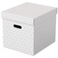 Pudełka domowe do przechowywania, w kształcie sześcianu, 3 sztuki, białe