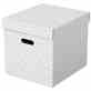Pudełka domowe do przechowywania, w kształcie sześcianu, 3 sztuki, białe