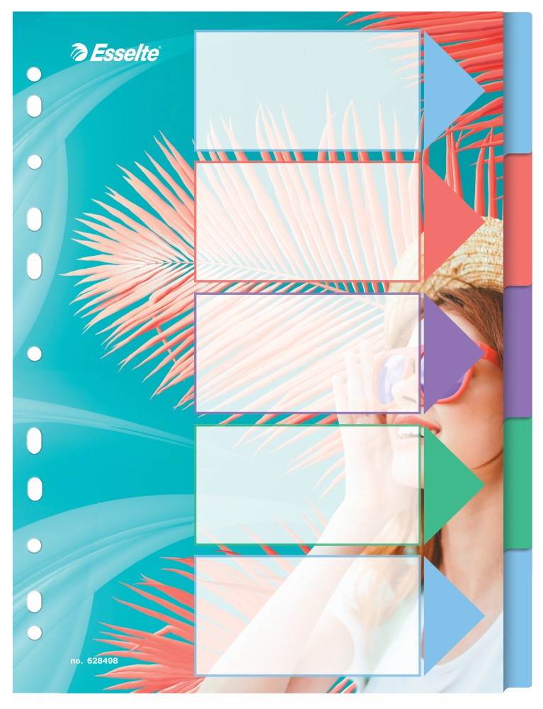 Przekładki Colour'Breeze PP A4, 5 przekładek