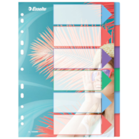 Przekładki Colour'Breeze PP A4, 6 przekładek
