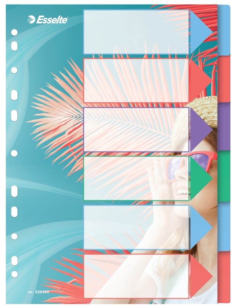 Przekładki Colour'Breeze PP A4, 6 przekładek