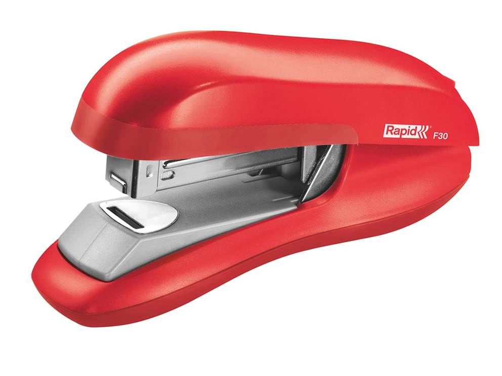 Zszywacz z płaskim zszywaniem F30 Rapid, jasnoczerwony, 5 lat gwarancji, 30 kartek