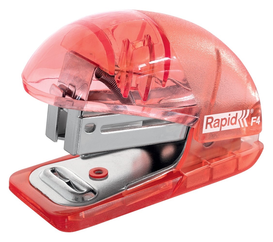 Zszywacz mini Rapid Colour'Breeze F4, 10 kartek, 5 lat gwarancji, koralowy