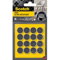 Podkładki Filcowe Scotch Okrągłe 17mm Czar/Białe