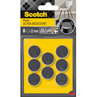 Ultra odporne podkładki filcowe SCOTCH, okrągłe, 22mm, 8 szt., czarno-białe