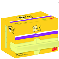 Bloczek samoprzylepny POST-IT® Super Sticky (622-12SSCY-EU), 47,6x47,6 mm, 12x90 kart., żółty