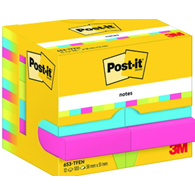 Bloczek samoprzylepny POST-IT® (653-TFEN), 38x51mm, 12x100 kart., paleta energetyczna