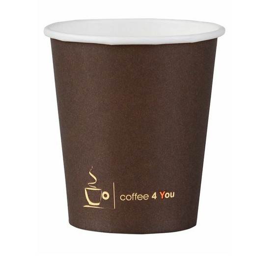 Kubek papiero kolor 100ml op=100 nadruk Coffe 4you