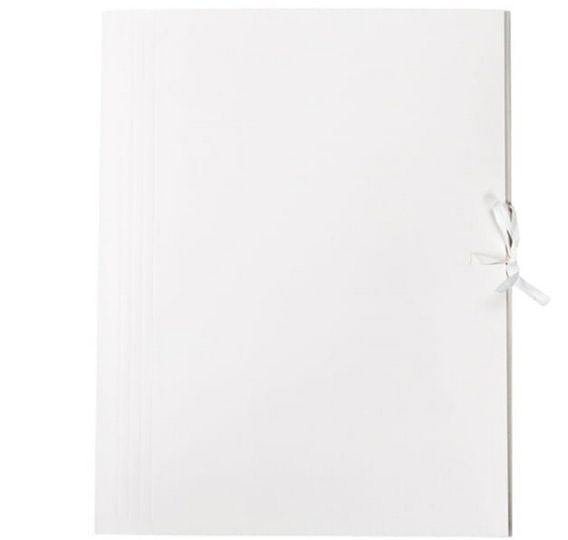 Teczka wiązana papierowa 320x250x35  biała ARO
