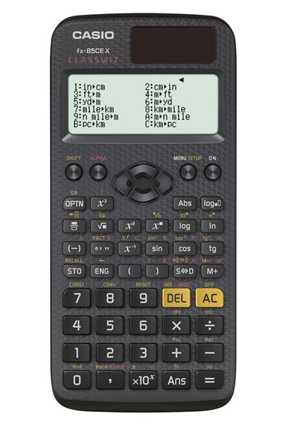Kalkulator naukowy CASIO FX-85CEx, 379 funkcji, 77x166mm, czarny