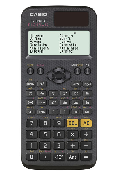 Kalkulator naukowy CASIO FX-85CEx, 379 funkcji, 77x166mm, czarny