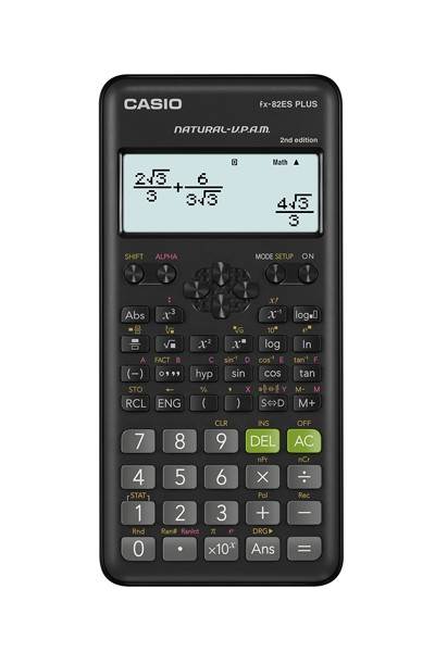 Kalkulator naukowy CASIO FX-82ESPLUS-2, 252 funkcje, 77x162mm, czarny, box