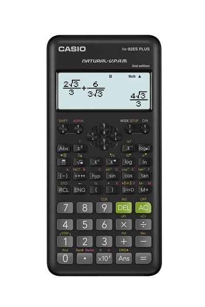 Kalkulator naukowy CASIO FX-82ESPLUS-2, 252 funkcje, 77x162mm, czarny, box