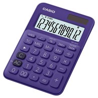 Kalkulator biurowy CASIO MS-20UC-PL-S, 12-cyfrowy, 105x149,5mm, fiolet