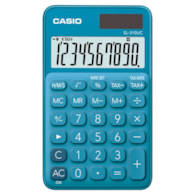 Kalkulator kieszonkowy CASIO SL-310UC-BU-S, 10-cyfrowy, 70x118mm, niebieski
