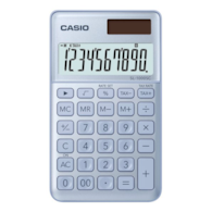 Kalkulator kieszonkowy CASIO SL-1000SC-BU-S, 10-cyfrowy, 71x120mm, niebieski