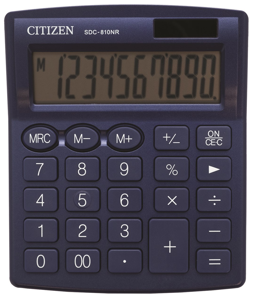 Kalkulator biurowy CITIZEN/ELEVEN SDC-810NRNVE, 10-cyfrowy, 127x105mm, granatowy