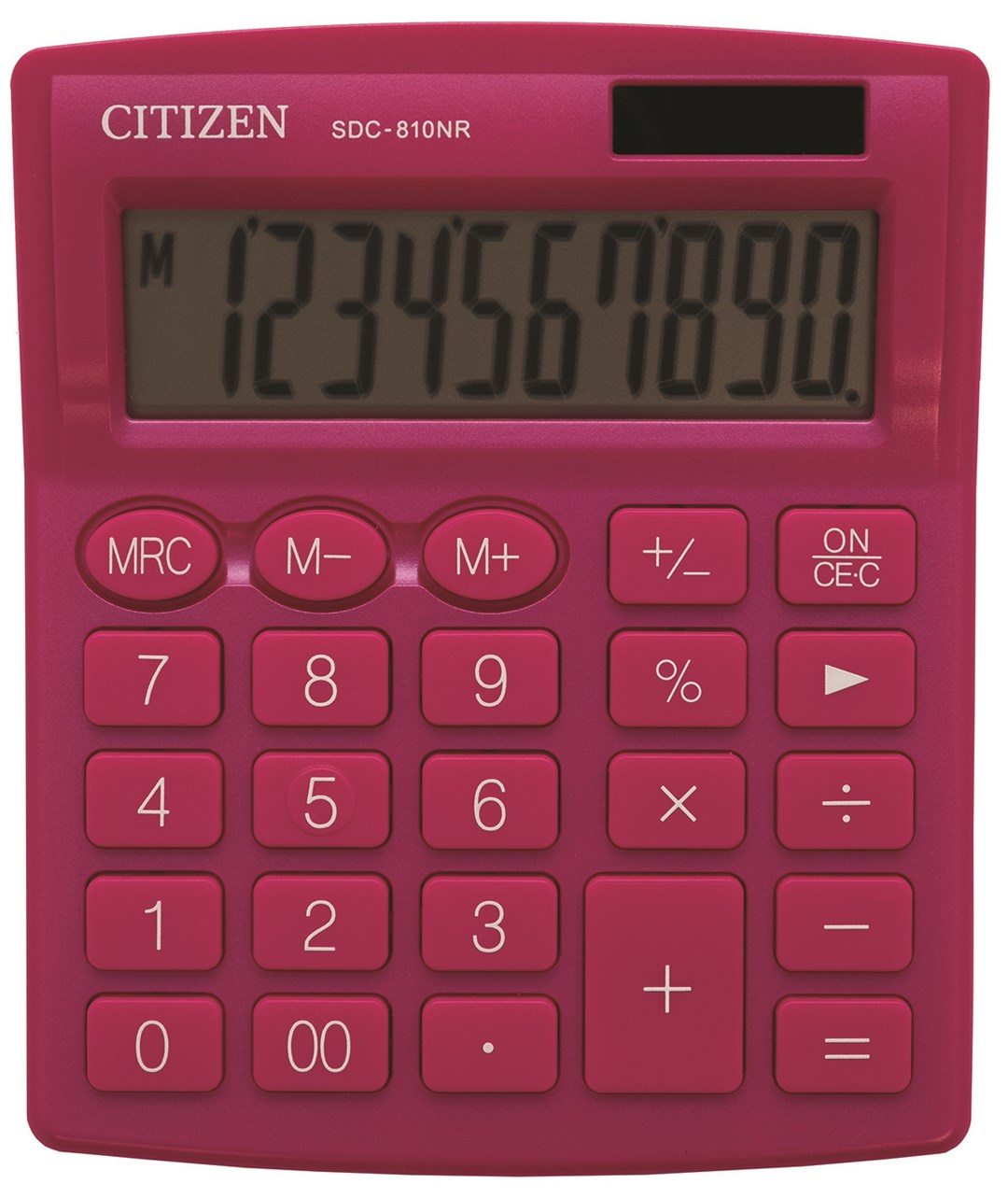 Kalkulator biurowy CITIZEN SDC-810NRPKE, 10-cyfrowy, 127x105mm, różowy