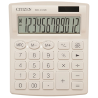 Kalkulator biurowy CITIZEN SDC-812NRWHE, 12-cyfrowy, 127x105mm, biały