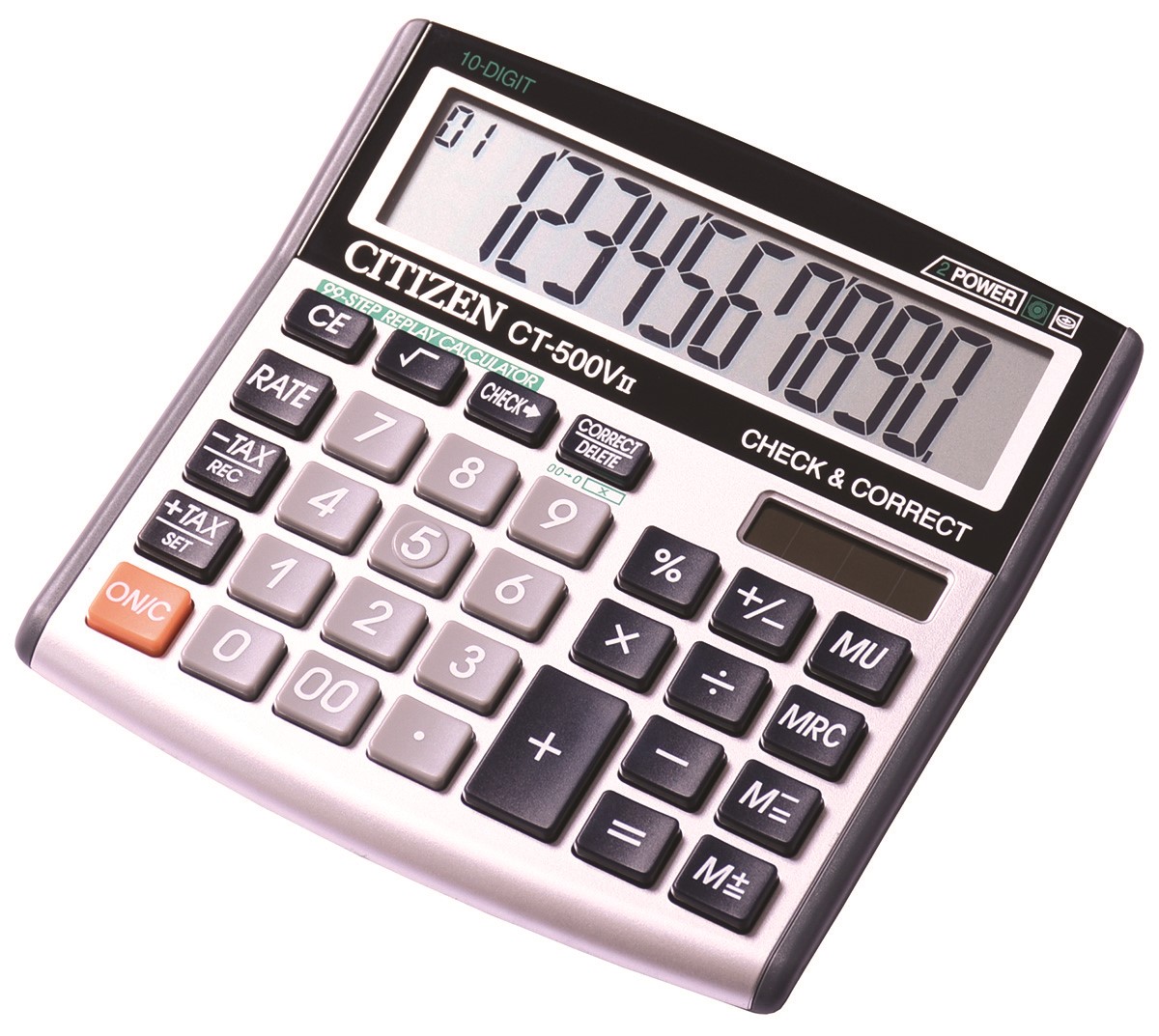 Kalkulator biurowy CITIZEN /ELEVEN CT-500VII, 10-cyfrowy, 136x134mm, szary