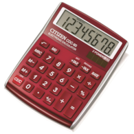 Kalkulator biurowy CITIZEN CDC-80 RDWB, 8-cyfrowy, 135x80mm, czerwony