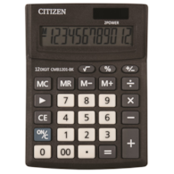 Kalkulator biurowy CITIZEN CMB1201-BK Business Line, 12-cyfrowy, 137x102mm, czarny