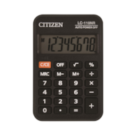 Kalkulator kieszonkowy CITIZEN LC110NR, 8-cyfrowy, 88x58mm, czarny