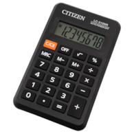 Kalkulator kieszonkowy CITIZEN LC310NR, 8-cyfrowy, 114x69mm, czarny