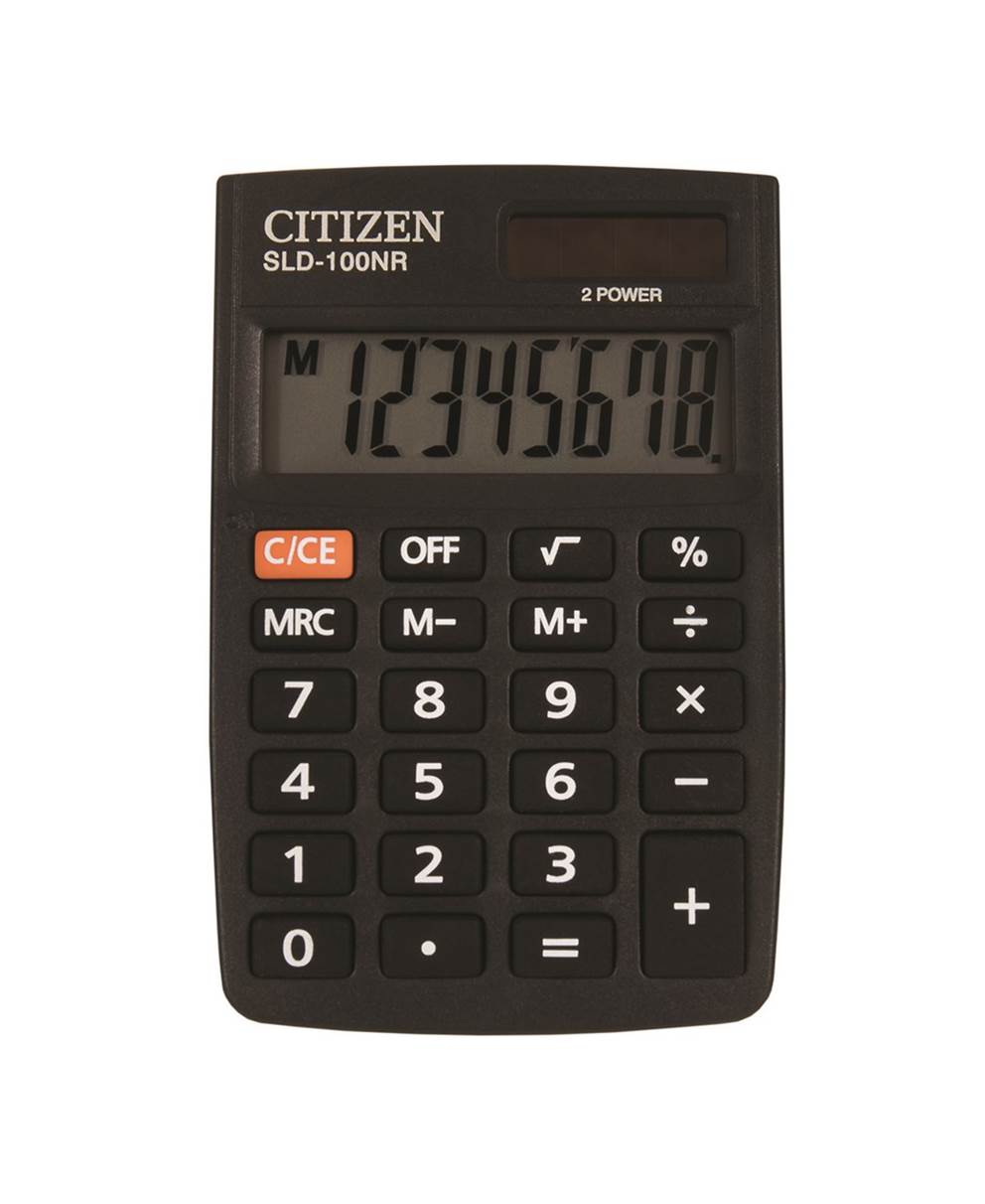 Kalkulator kieszonkowy CITIZEN SLD-100NR, 8-cyfrowy, 88x58mm, czarny