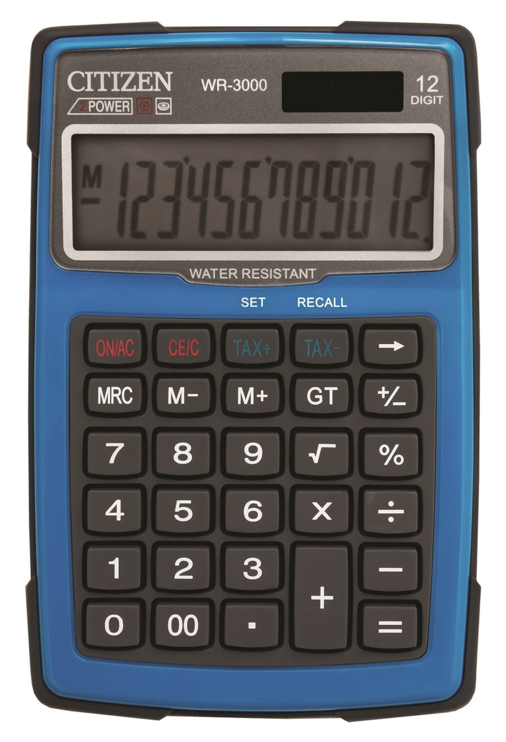 Kalkulator wodoodporny CITIZEN WR-3000, 152x105mm, niebieski