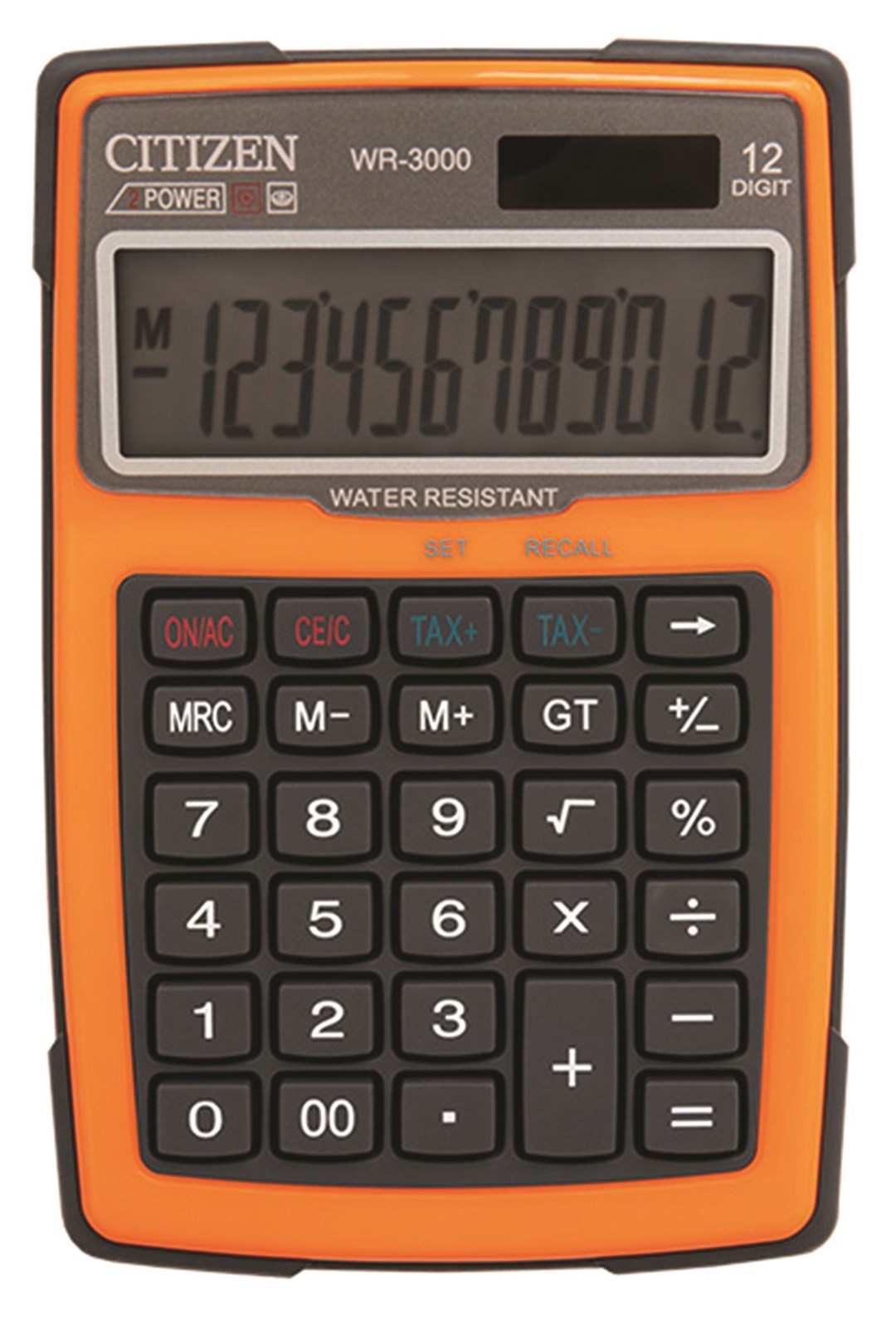 Kalkulator wodoodporny CITIZEN WR-3000, 152x105mm, pomarańczowy