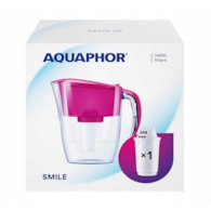 Dzbanek filtrujący AQUAPHOR Smile + wkład magnezowy A5 mg, fuksjowy
