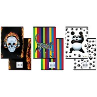 Zeszyt szkolny GIMBOO Vip mix 2015, A5, w 1 linie, 60gsm, 32 kart., margines, mix wzorów