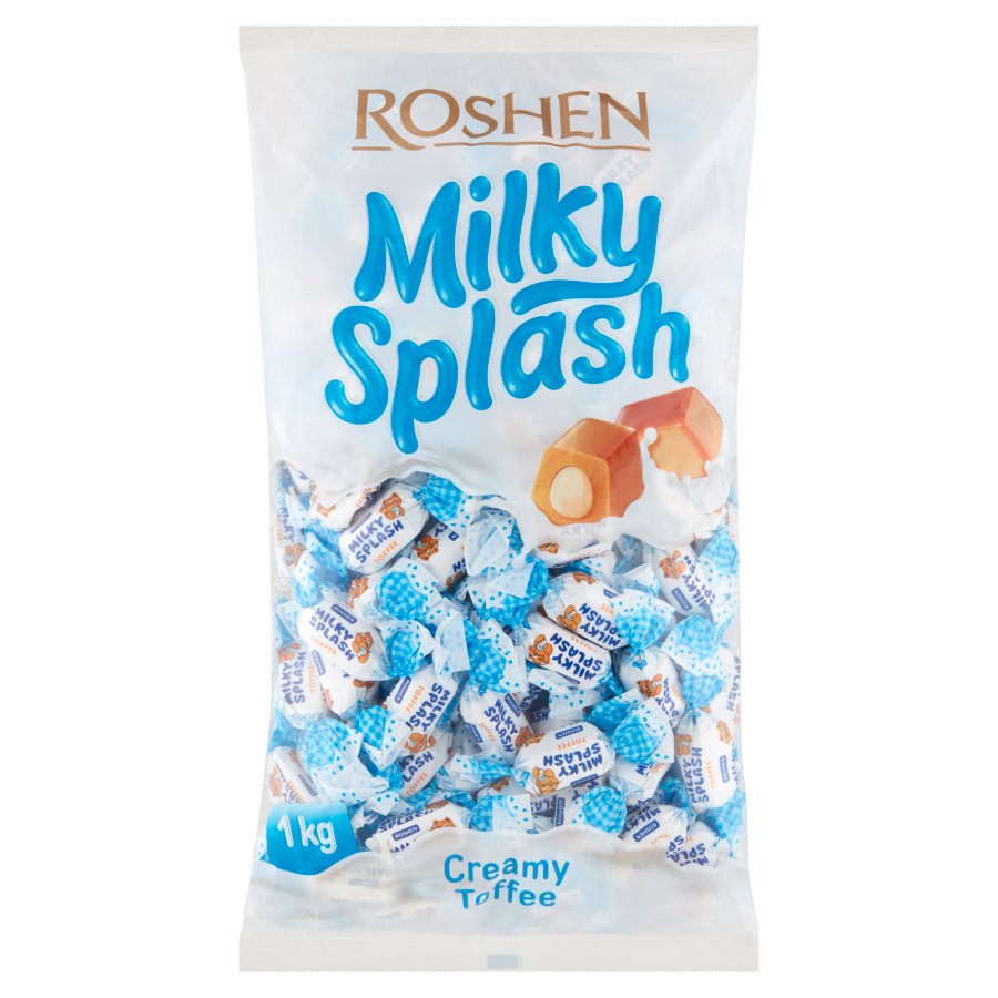 CUKIERKI MILKY SPLASH TOFFI 1KG ROSHEN LUZ