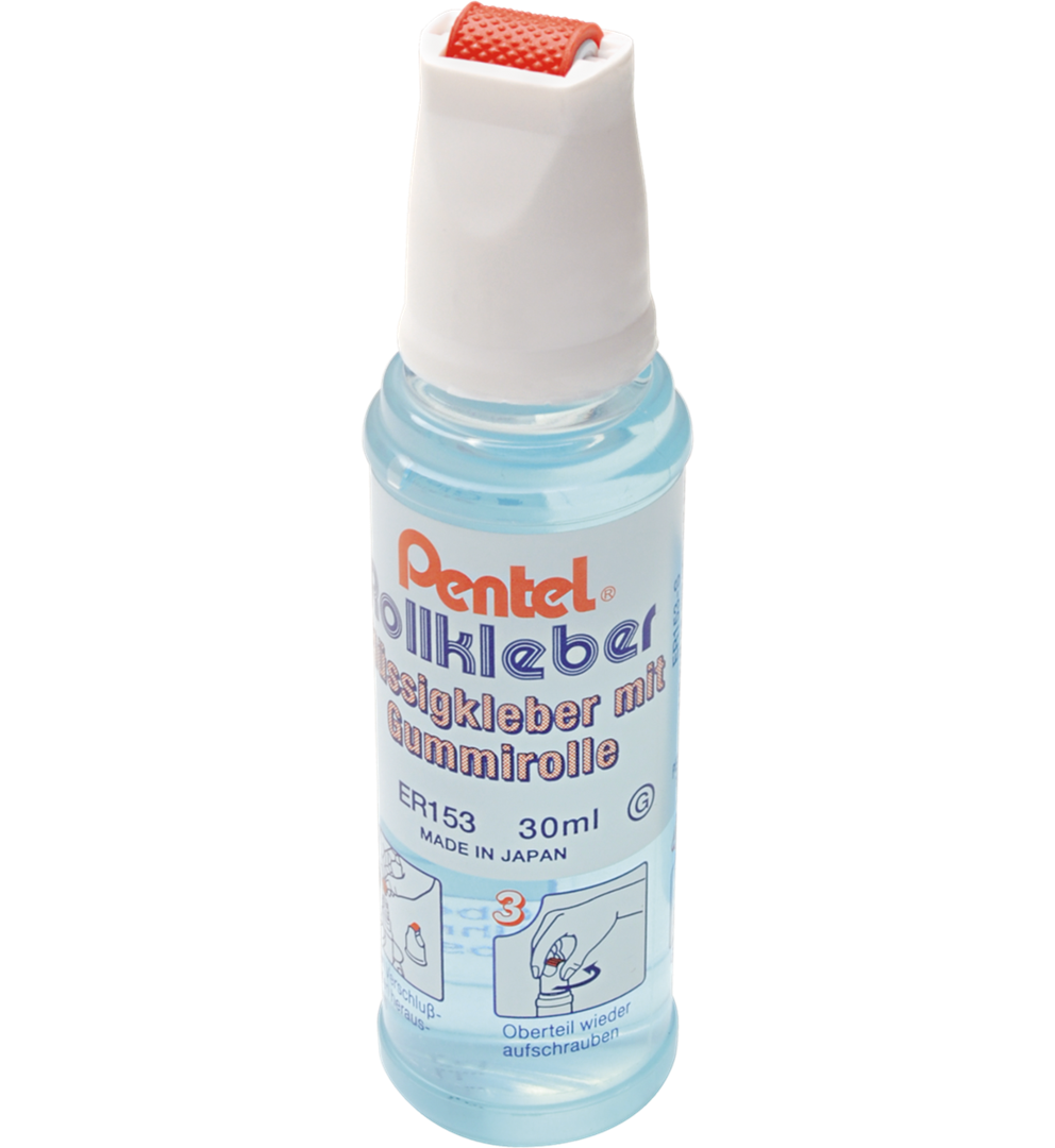 klej w płynie z gumową rolką, 30 ml 30ml Pentel
