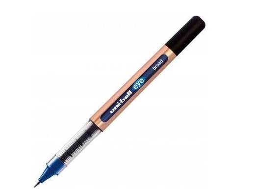 Pióro kulkowe UNI UB-150 złota obudowa wkł niebies