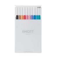 ZESTAW PEM-SY/10C NO.2, 10 SZTUK FLAMASTRÓW EMOTT, UNI