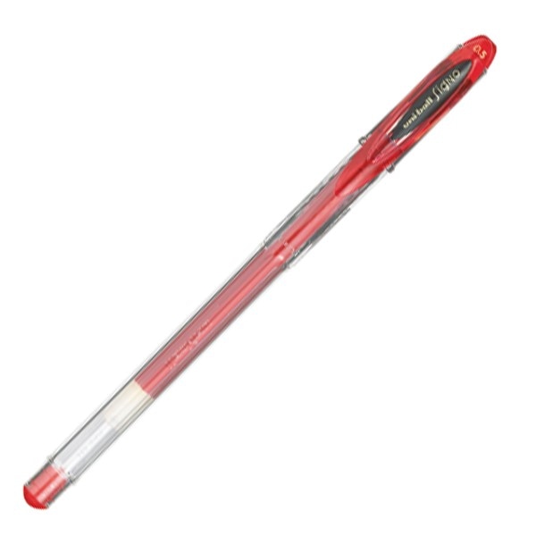 DŁUGOPIS ŻELOWY UM-120, CZERWONY, UNI
