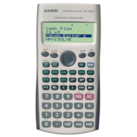 Kalkulator finansowy CASIO FC-100V-S, 4-liniowy wyświetlacz, 80x161mm, szary