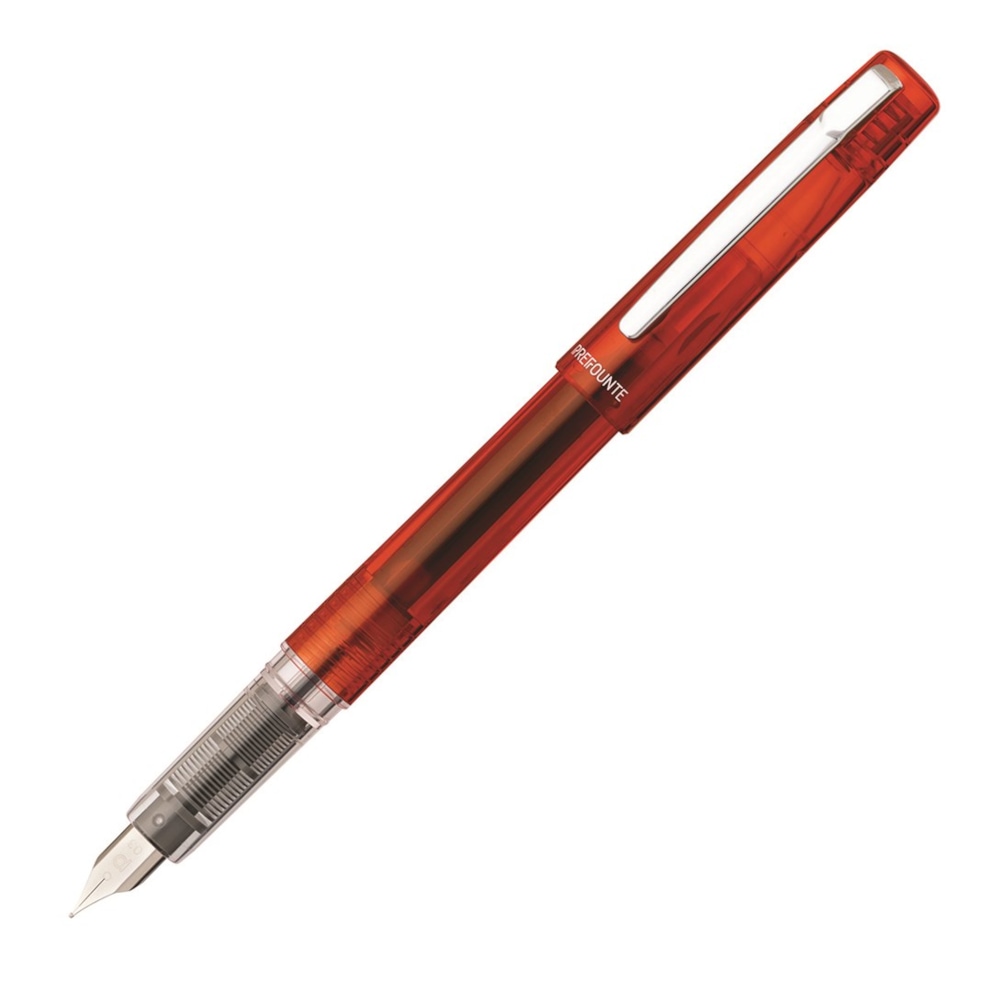 Pióro wieczne Platinum Prefounte Vermilion Orange, F, w plastikowym opakowaniu, na blistrze, pomarańczowe